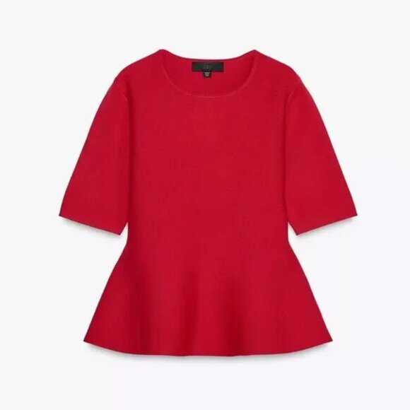 ZARA BASIC KNIT PEPLUM TOP AND PLAIN KNIT MINI SKIRT 2 PIECES SET NWT - Picture 5 of 11